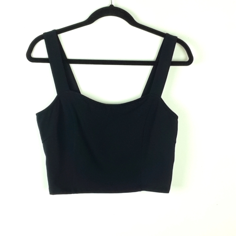 Express Black Crop Top Tank Large